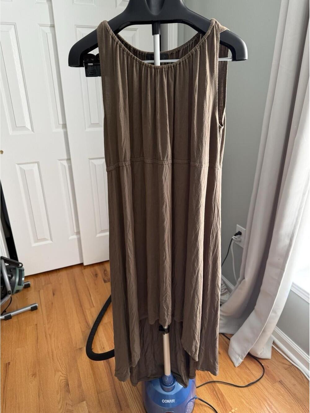 THML‎ Womens Large Brown Sleeveless High Low Midi Dress Boho Boutique